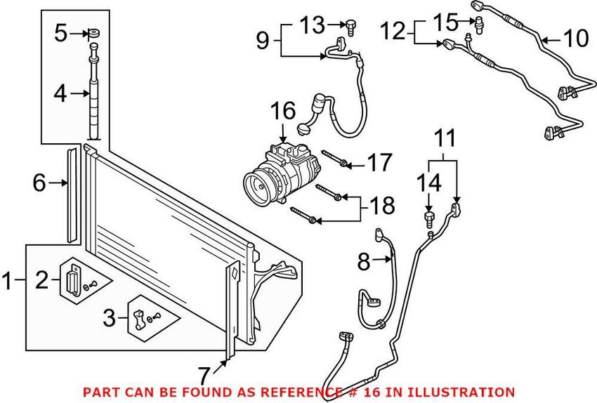 VW A/C Compressor (New) 7P0820803M